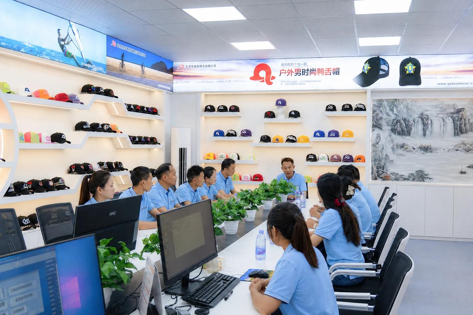 Dongguan Qisheng Cap and Bag team meeting