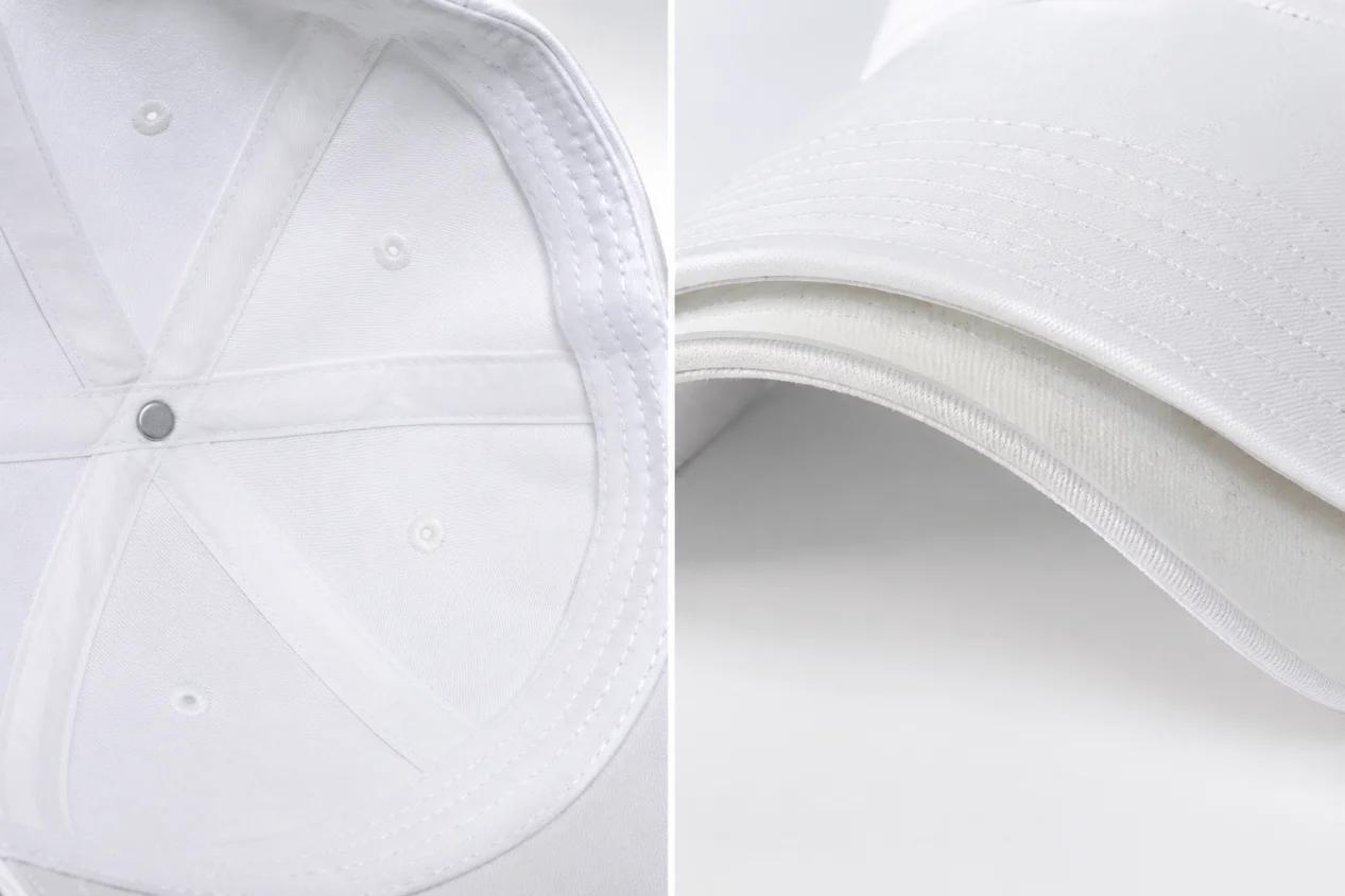 White custom hat production specifications details