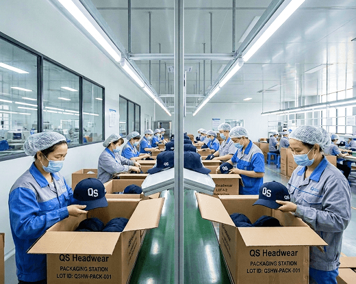 Pre-shipment final audit for packaged hats